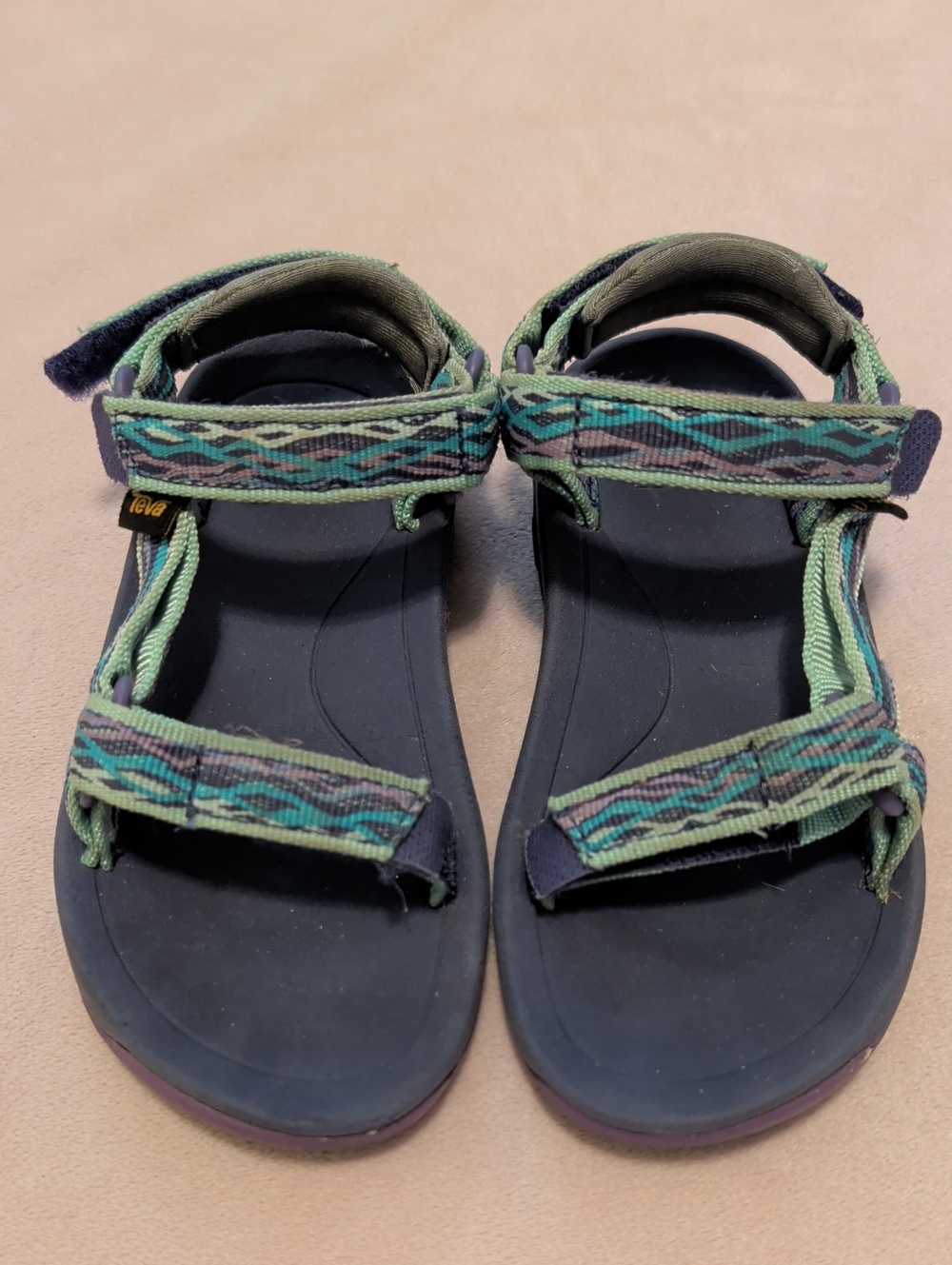 Teva Women's Blue and Green Patterned Outdoor Sandals